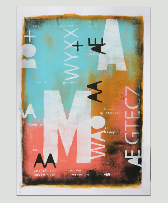 Typopop Pink -  Art on paper - 16O (A2-42cmx59,4cm)