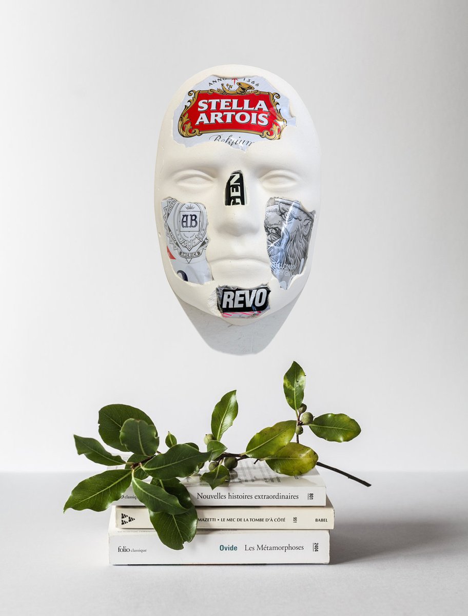 Urban And Pop Portrait Sculpture By Oleksandr Korol, 5 X 8", Mask Iv, Original Artwork