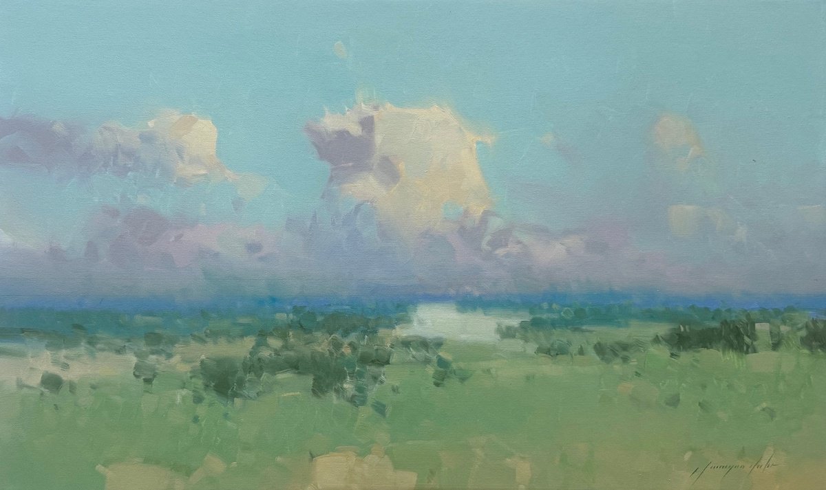 Green Valley By Vahe Yeremyan, 36 X 22, Artwork For Sale On Artfinder