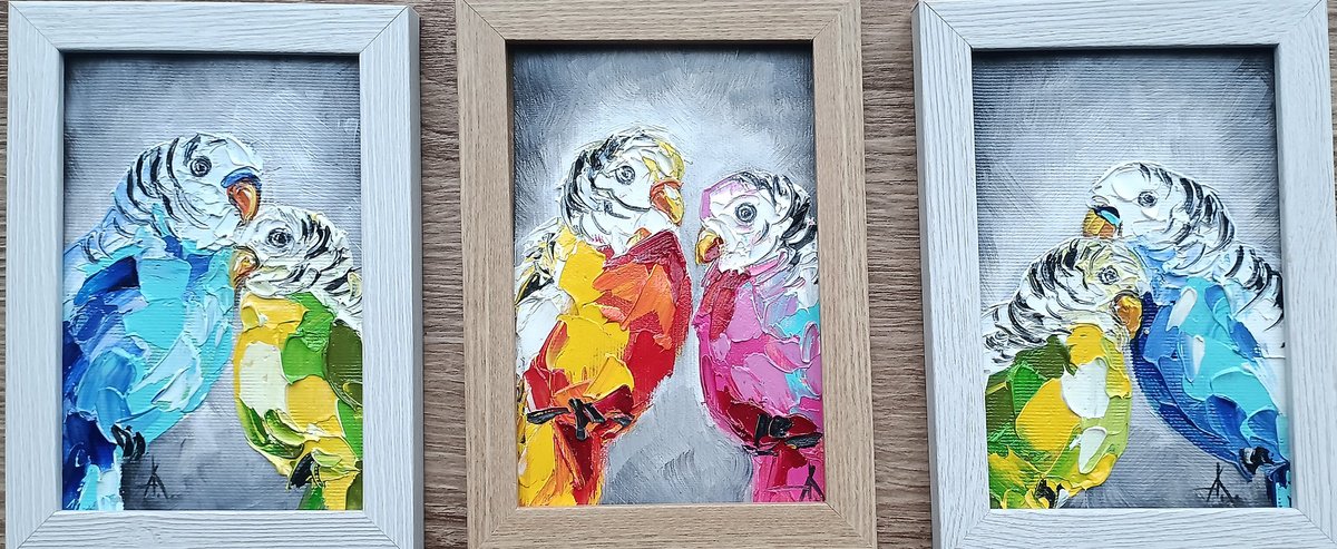 Impressionistic Animal Oil Painting By Anastasia Kozorez, 14 X 7, Whispers Of The Tropics, Original Artwork