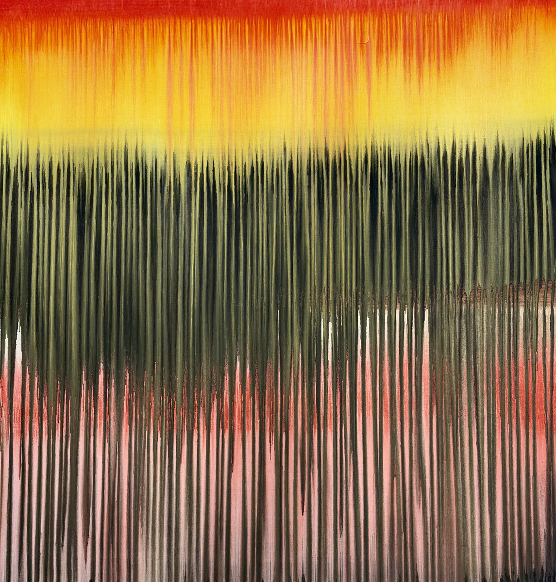 Abstract Acrylic Painting By Sumit Mehndiratta, 39 X 41", Truce With Black, Original Artwork