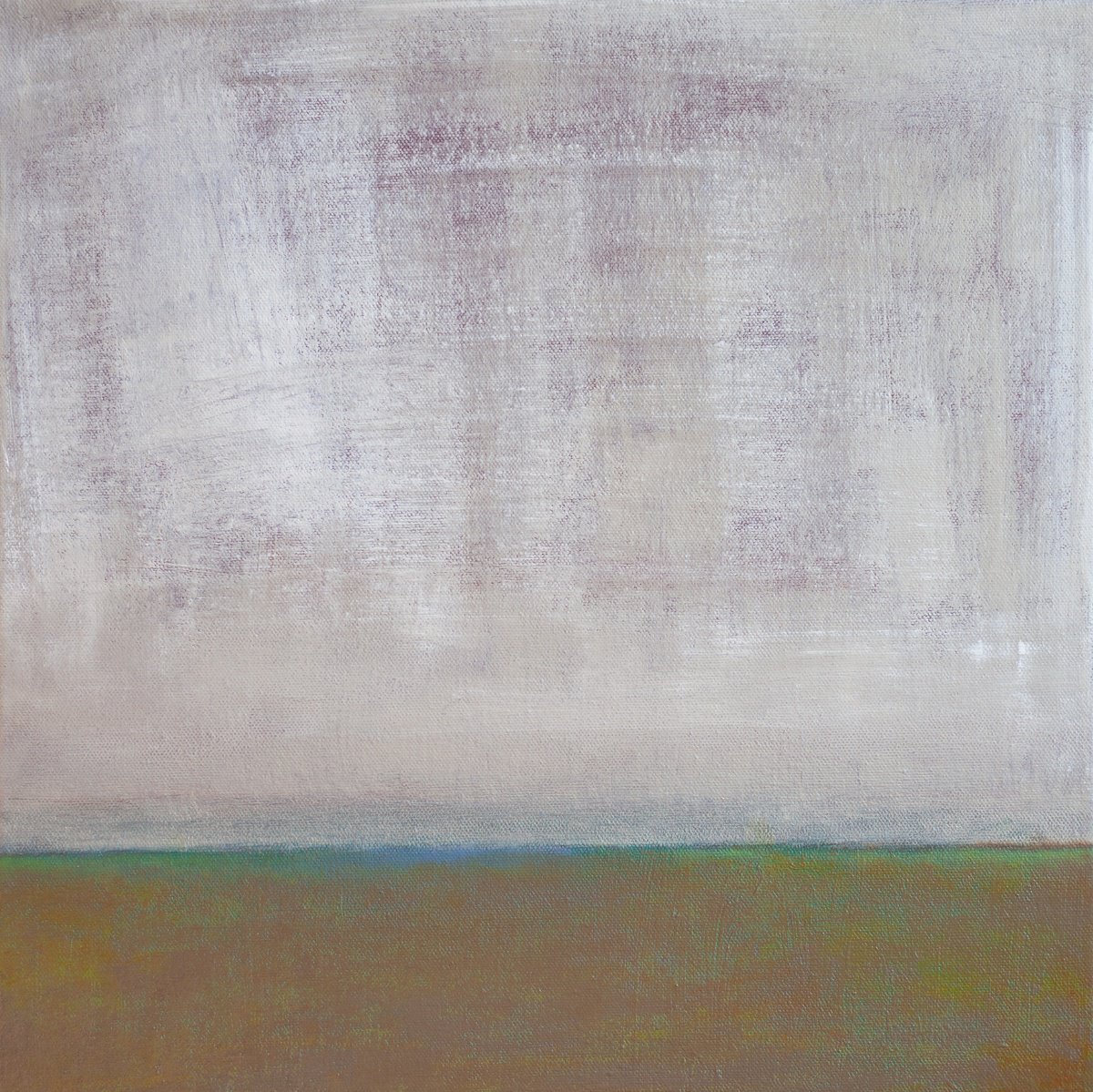 Abstract Landscape Oil Painting By Thomas Hjelm, 17 X 17", Beyond The Veil, Original Artwork