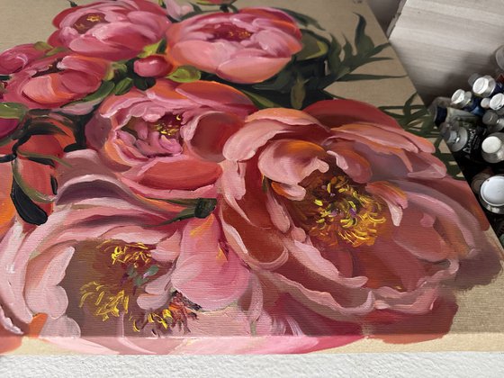 Red Peonies