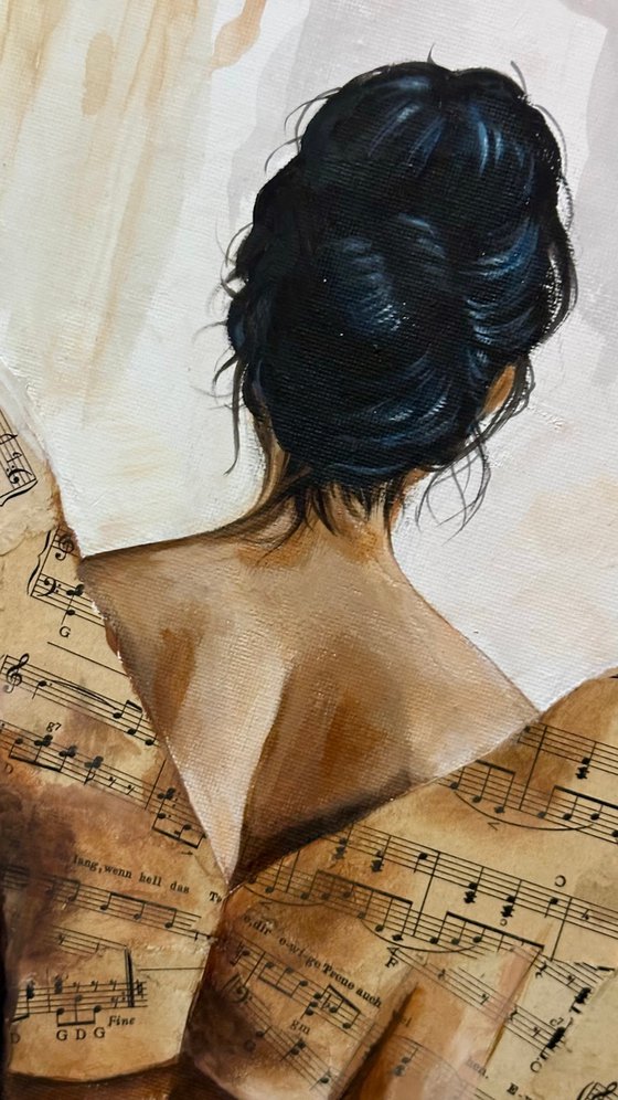 Wings of Melody - Vintage Sheet Music Collage