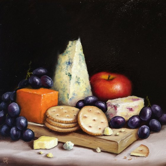 Cheese and fruit  still life