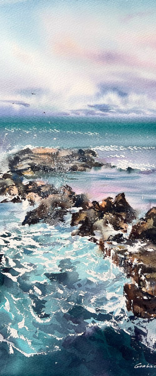 Waves and rocks #19 by Eugenia Gorbacheva