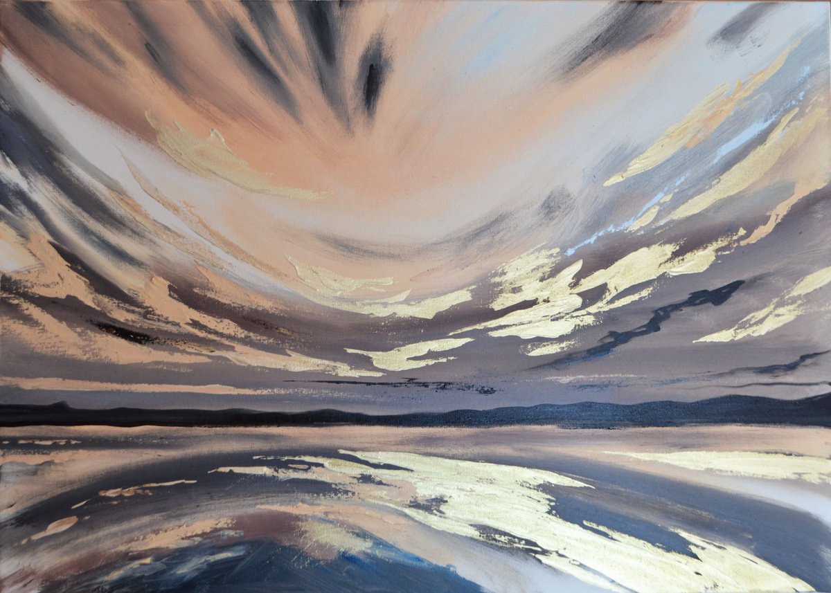 Oil Painting , The Coast By Valeriia Radziievska, 28 X 20, Artwork For Sale On Artfinder