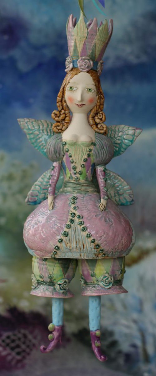 Titania, from Midsummer Night's Dream. Ceramic illustration project by Elya Yalonetski by Elya Yalonetski