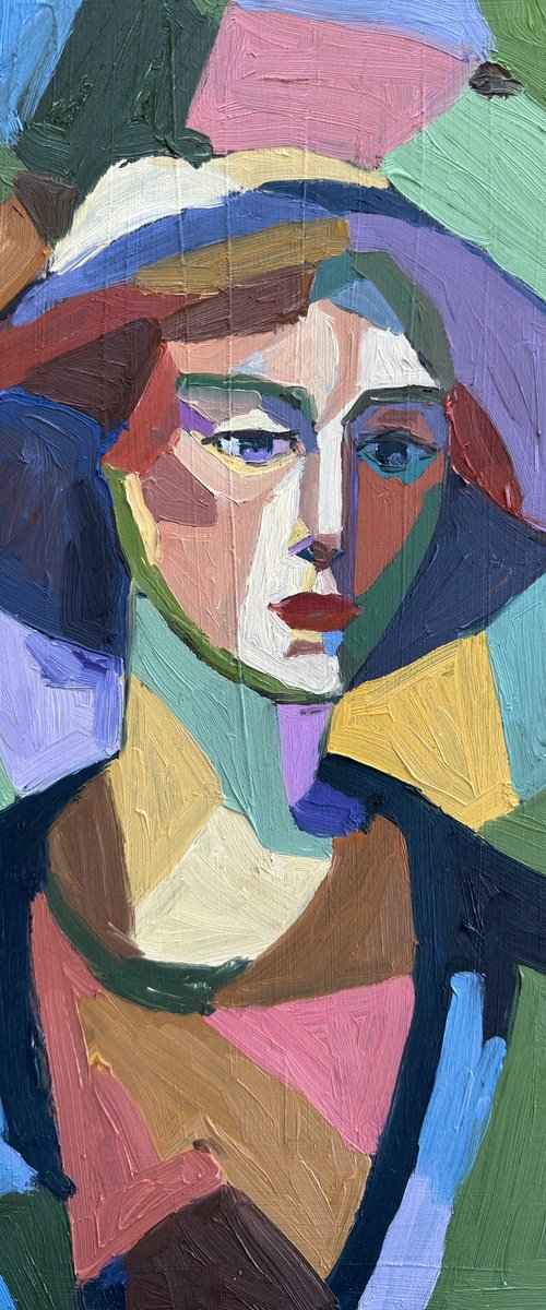 Portrait of a Woman in a Hat by Irina Anis