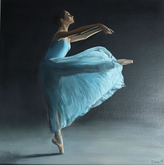 Movement, Portrait of a Dancer, Ballet, Ballerina, Young Dancer Painting
