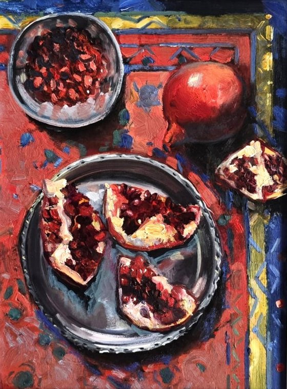 Pomegranates on Carpet