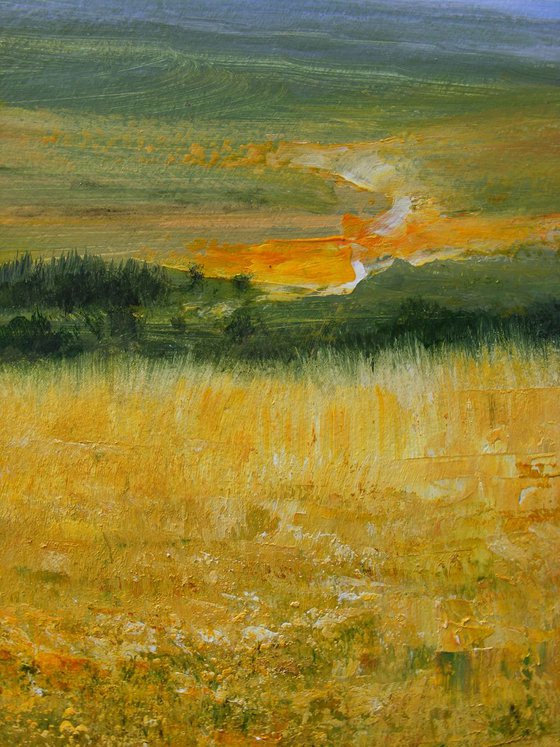 "Between Fields" SPECIAL PRICE!!! Large Painting W80xH80cm