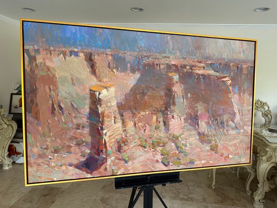 Grand Canyon, Original oil painting, Handmade artwork, One of a kind