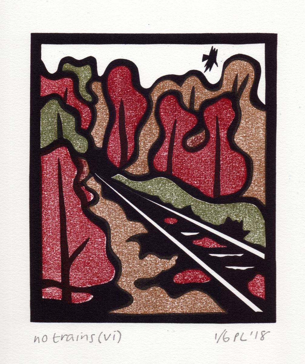 Typographic Print , No Trains (Vi) By Peter Long, 10 X 13, Artwork For Sale On Artfinder