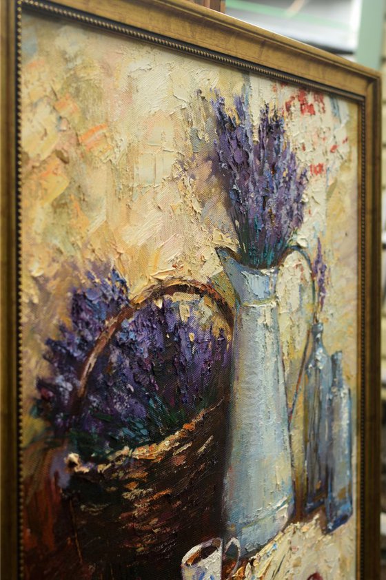 Lavender Still Life Painting