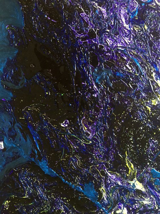 "A Tangled Web We Weave" - Original Abstract PMS Fluid Painting - 16 x 20 inches