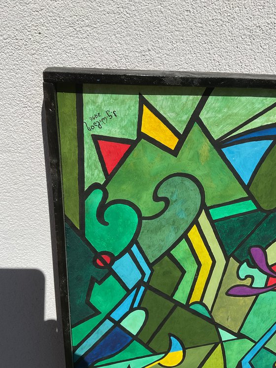 Chaos n. 5 - (Flowers in green)