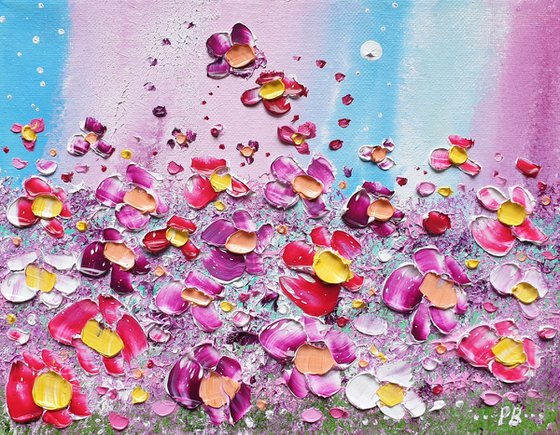 "Perfect Pink Meadow Flowers in Love"