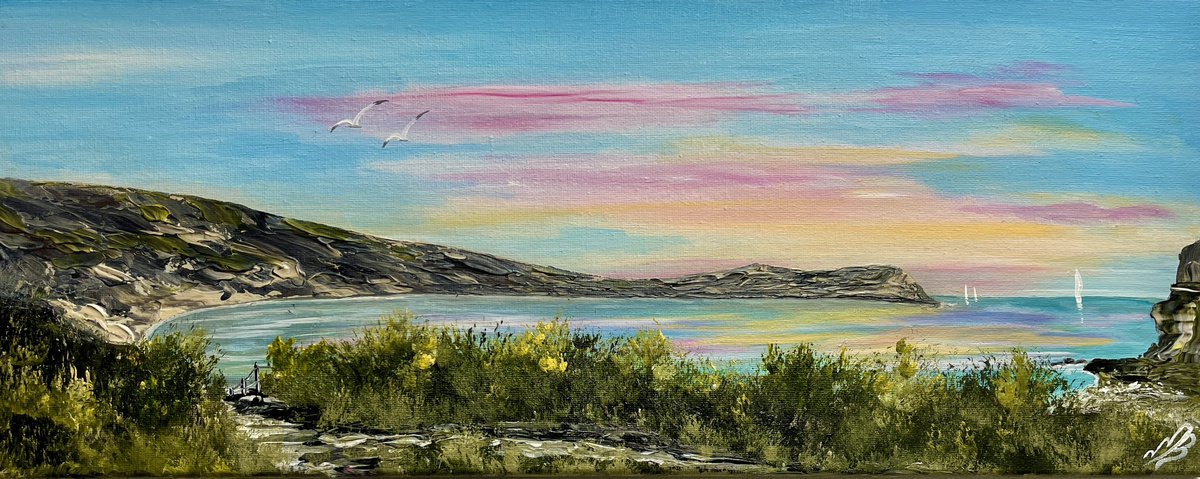 Morning View of Lulworth Cove by Marja Brown