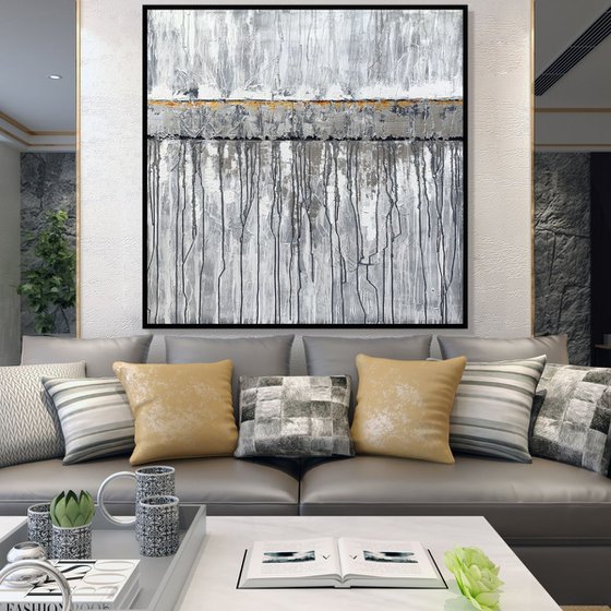 Live In The Moment- XL LARGE,  TEXTURED ABSTRACT ART – EXPRESSIONS OF ENERGY AND LIGHT. READY TO HANG!