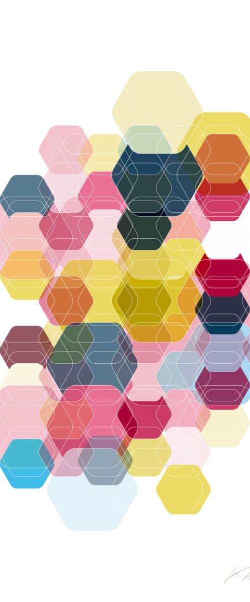 Hexagon & Game Colors I by Katia IOSCA