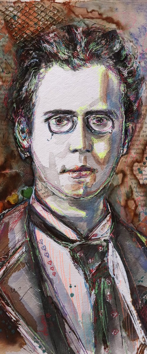 Gustav Mahler - Portrait drawing on paper by Antigoni Tziora