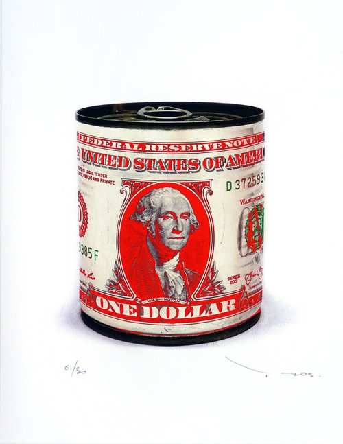 Tehos - One dollar tin can - A - Red by Tehos