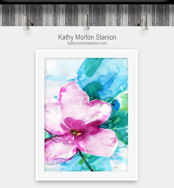 Blooming Love -  Large Flower Painting  by Kathy Morton Stanion