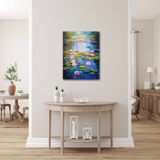 Morning Water Lily Pond