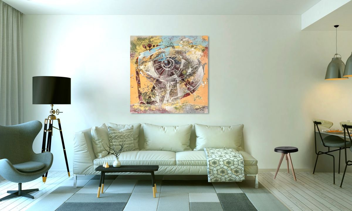 Magic Eye -80x80cm by Cornelia Petrea - Abstract Art
