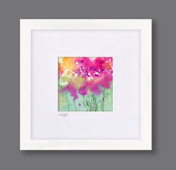 A Walk Among The Flowers 10 - Abstract Floral Watercolor painting by Kathy Morton Stanion