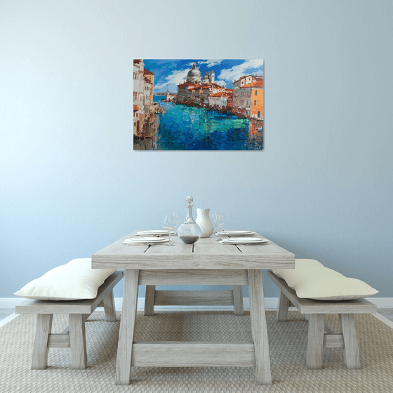 Venice Italy  - Italian impasto Landscape painting