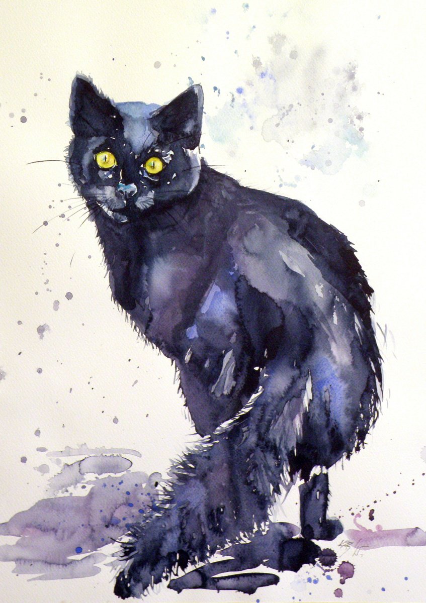 Impressionistic Watercolour , Catch Me! By Kovacs Anna Brigitta, 15 X 21, Artwork For Sale On Artfinder
