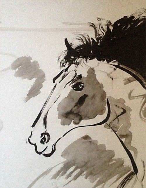 horse sketch by René Goorman