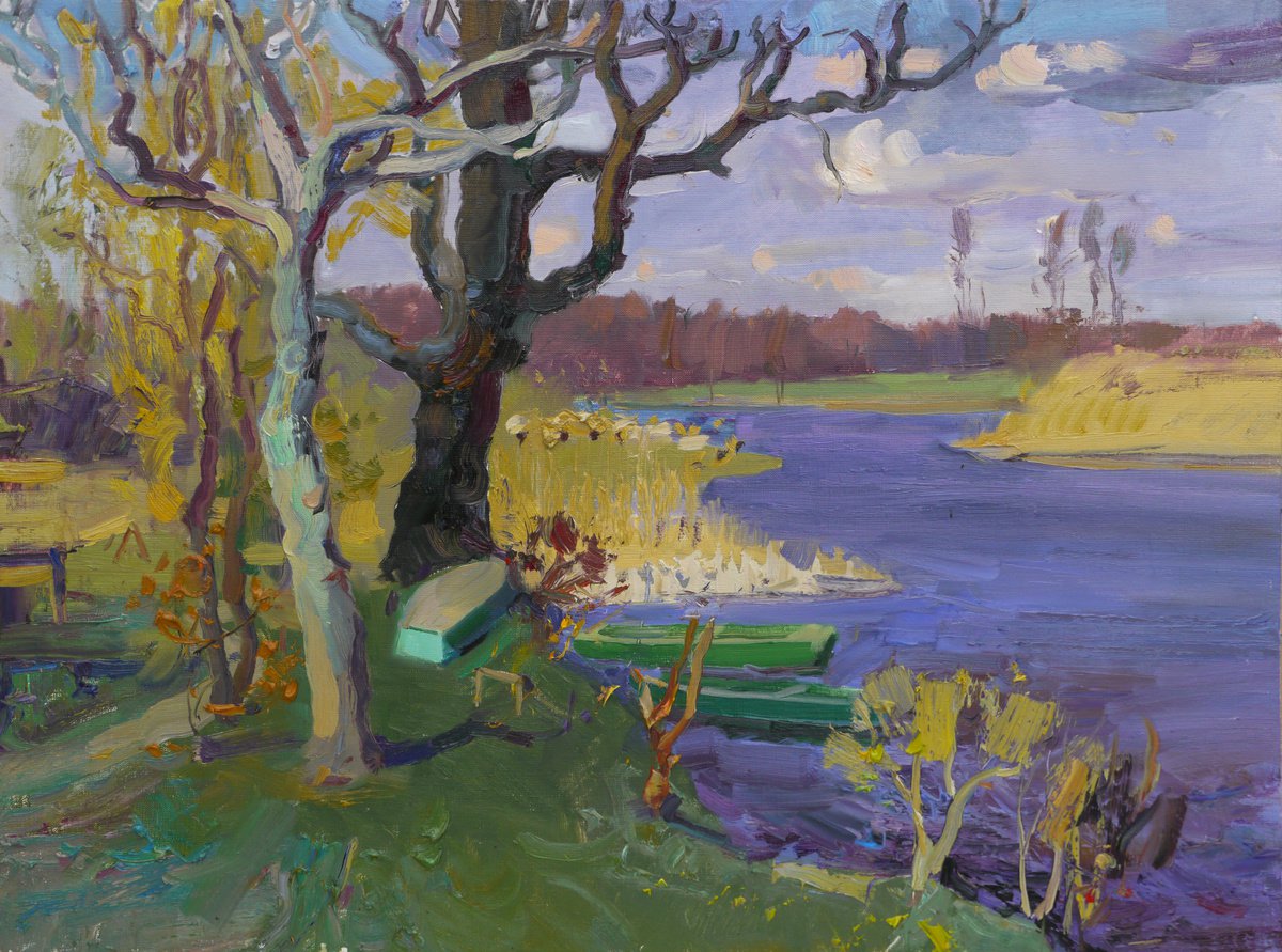 Snov River in April by Victor Onyshchenko