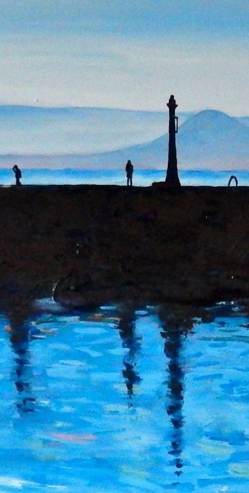 Silhouettes At The Harbour, Version Two. by Stephen Howard Harrison