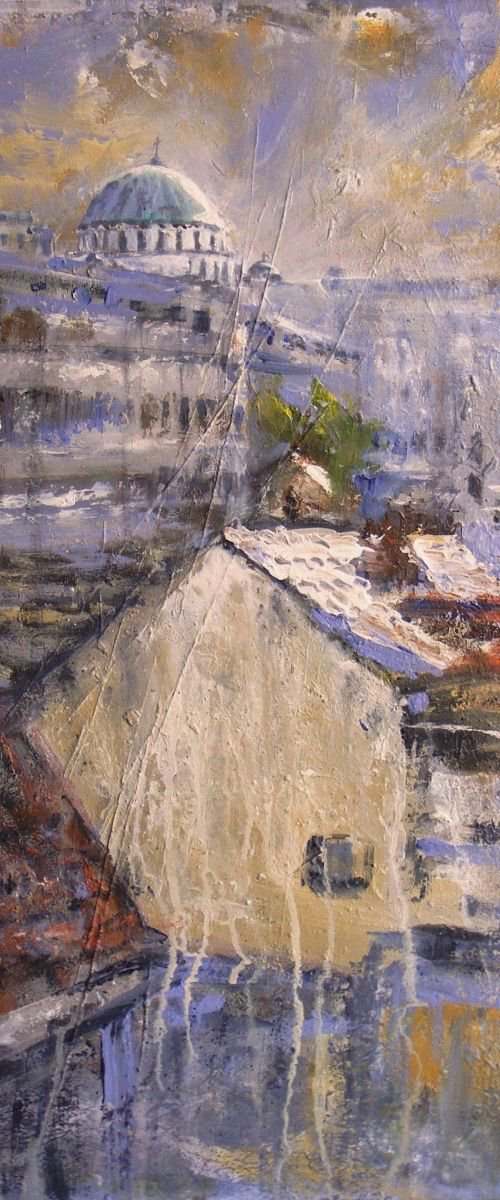 "View of the Temple of Saint Sava" by Ivan  Grozdanovski