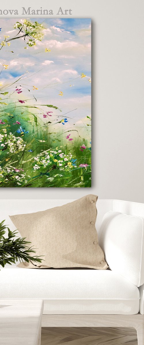 SPRING CHARM - Young greens. Field. Herbs. Aroma. Freshness. Nature. Flowers. by Marina Skromova