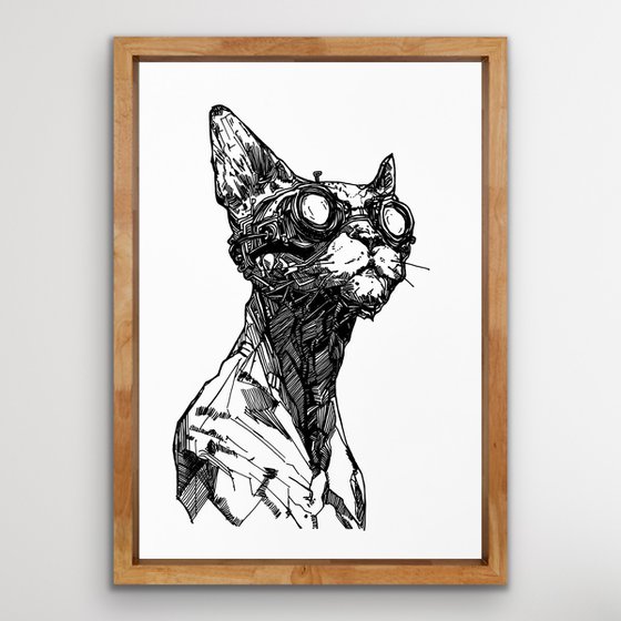 Goggle Cat