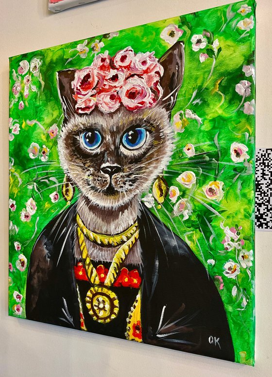 Frida Kahlo Siamese cat