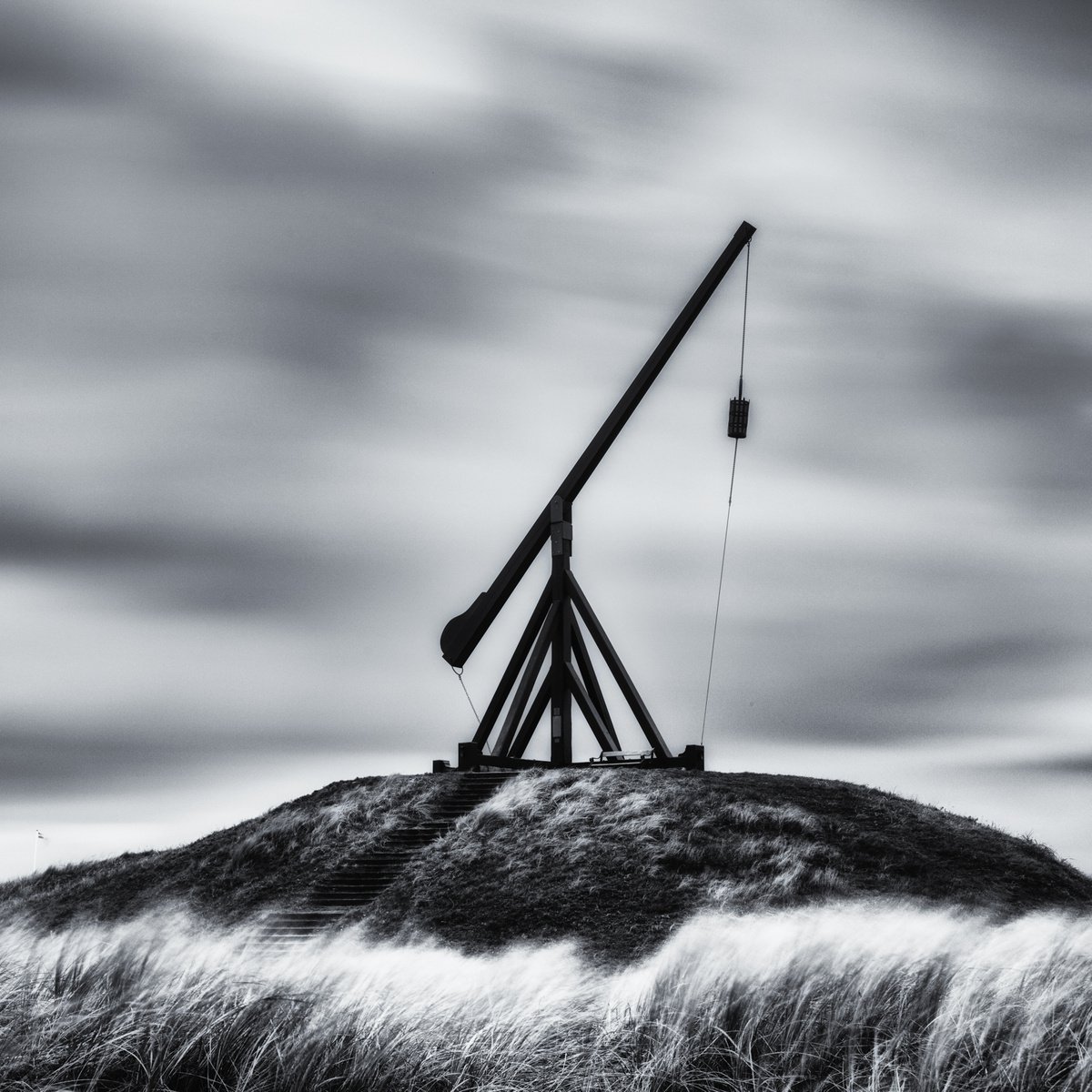 Impressionistic Landscape Photograph By Karim Carella, 31 X 31", Tipping Lantern, Original Artwork