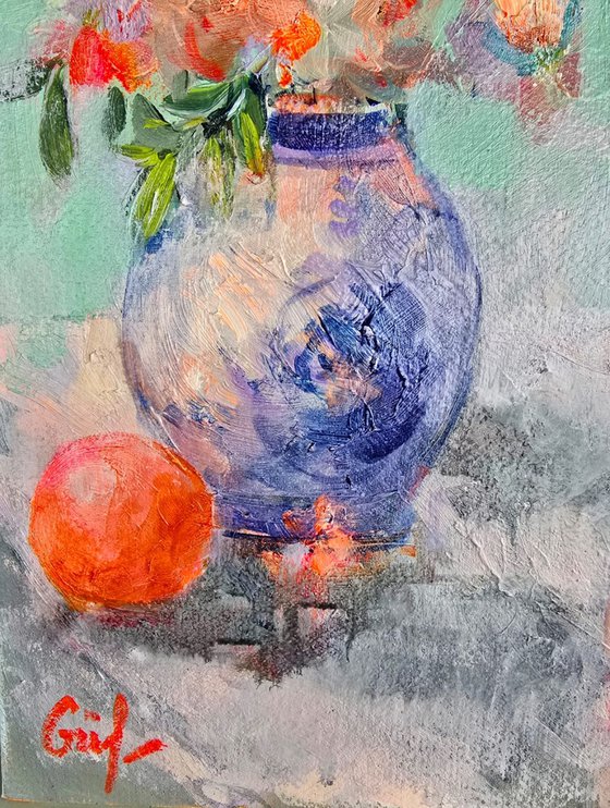 Blossoms and Blue Porcelain