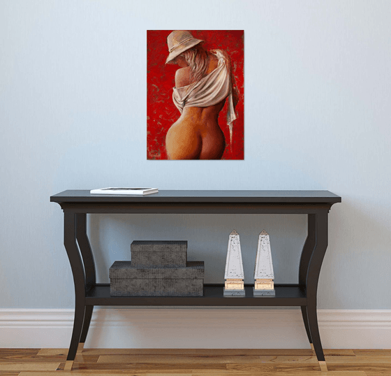 "Girl in a hat" nude girl