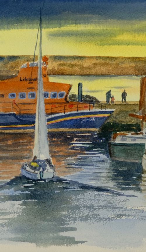 Lifeboat, Whitby harbour by Colin Wadsworth