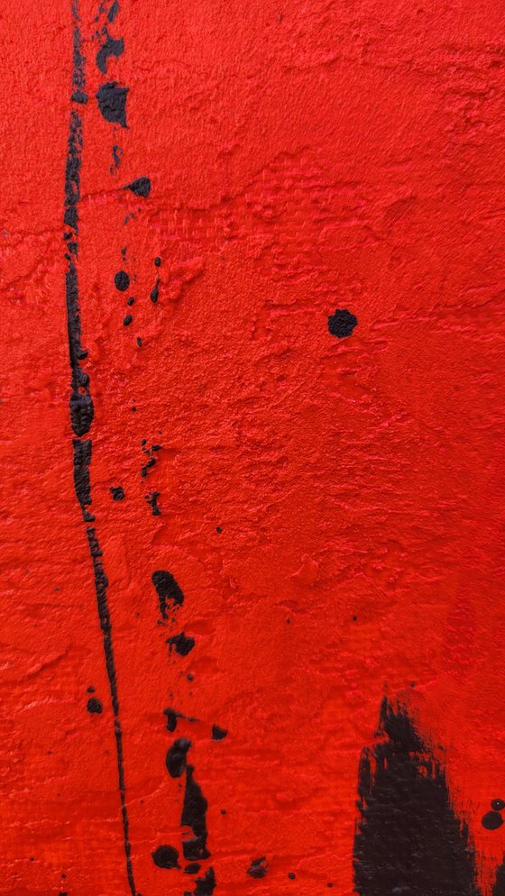 Red Black Abstrakt Acryl