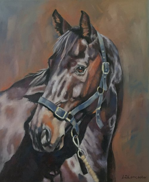 "Watchful" Dark Bay Horse by Lorna Lancaster ASEA