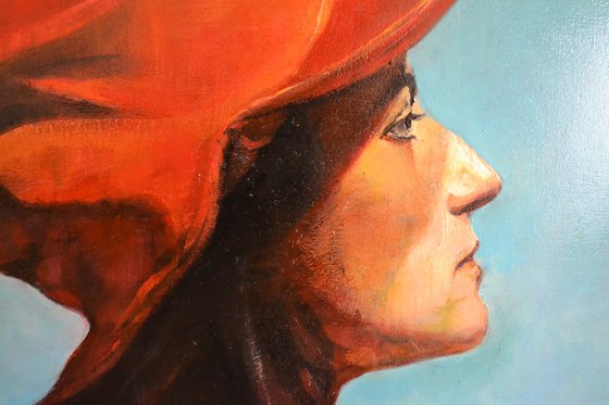 The Woman with the Red Hat.