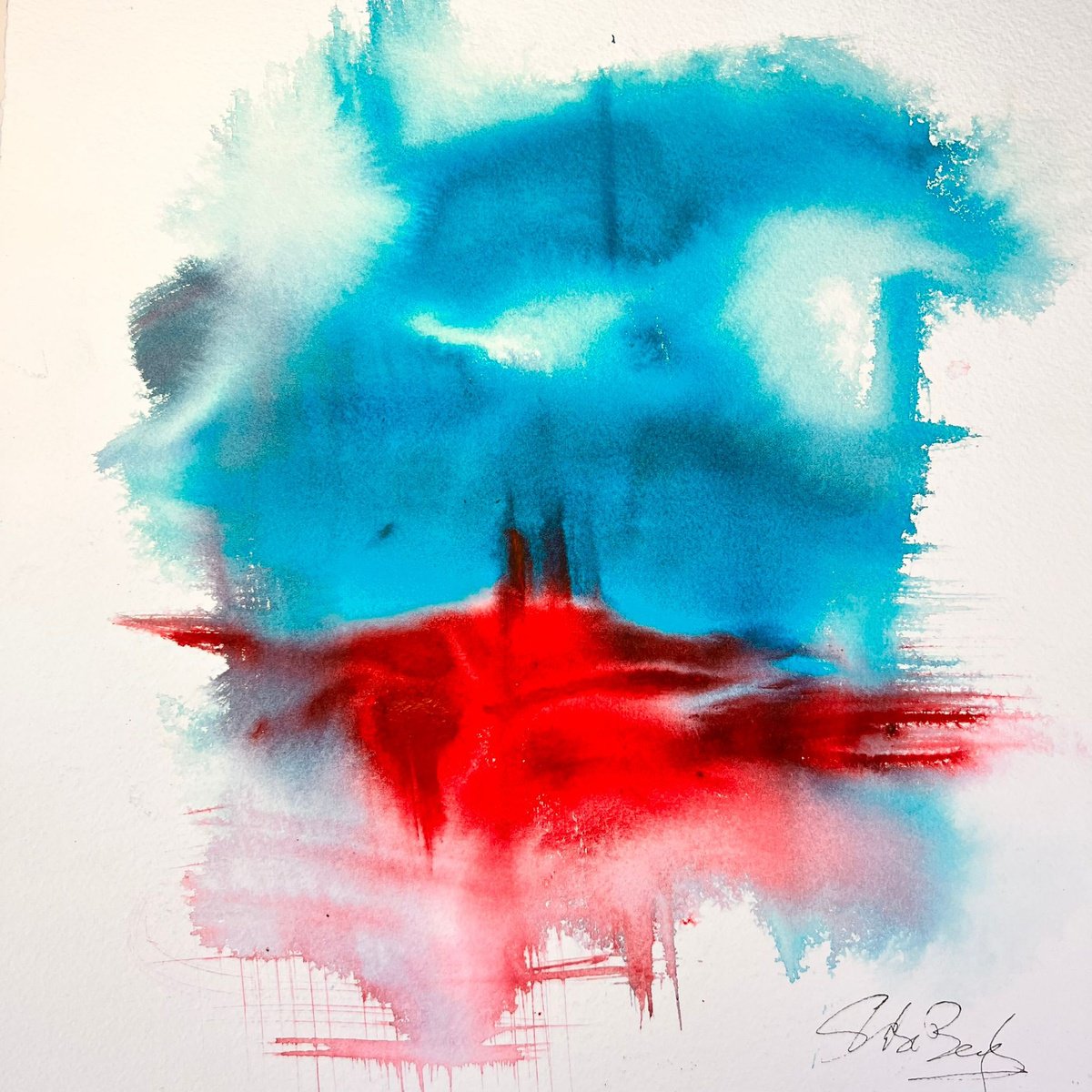 Abstract Painting By Shabs Beigh, 24 X 24", Passion 6, Original Artwork