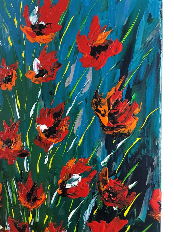 Abstract Poppies