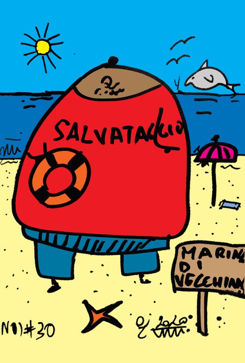 FAT#9 Fat lifeguard at the sea by Mattia Paoli